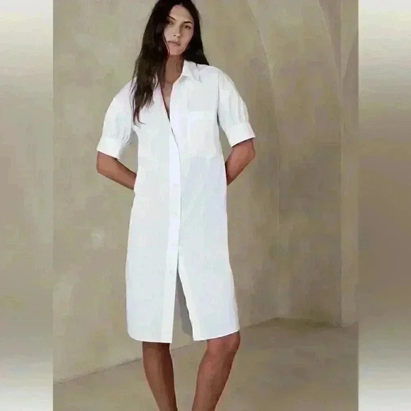 Banana Republic Dresses & Skirts - Banana Republic POPLIN KNEE-LENGTH SHIRTDRESS